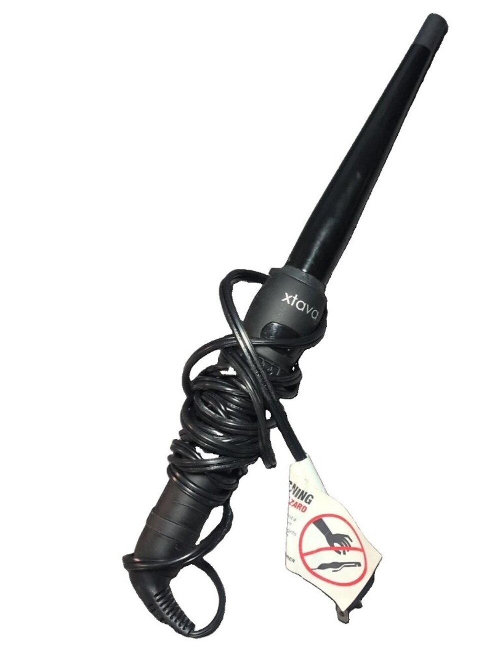 Xtava Satin Wave Tapered Ceramic Curling Wand 1-0.5in Black 46W 410 XTV020039PRD
